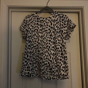 NWT Loft Size Medium Leopard Print Crew Tee
